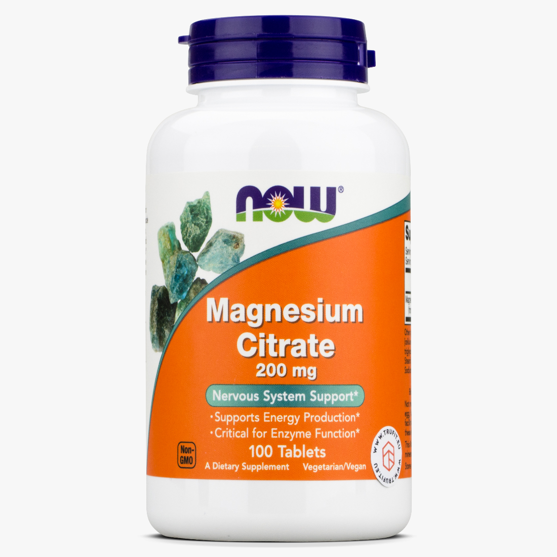 Now Foods Magnesium Citrate 200 mg Tablets Nervu sistēmas